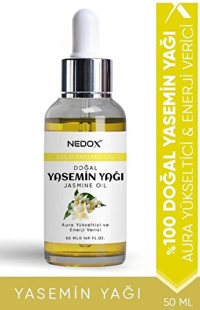 NEDOX Yasemin Yağı %100 Doğal Bitkisel Aura Yükseltici & Enerji Verici Jasmine Oil 50 Ml